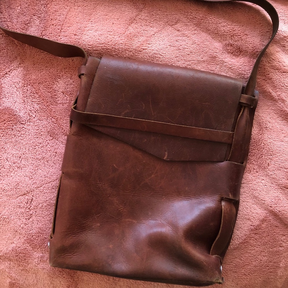Genuine Leather Saddle Bag
